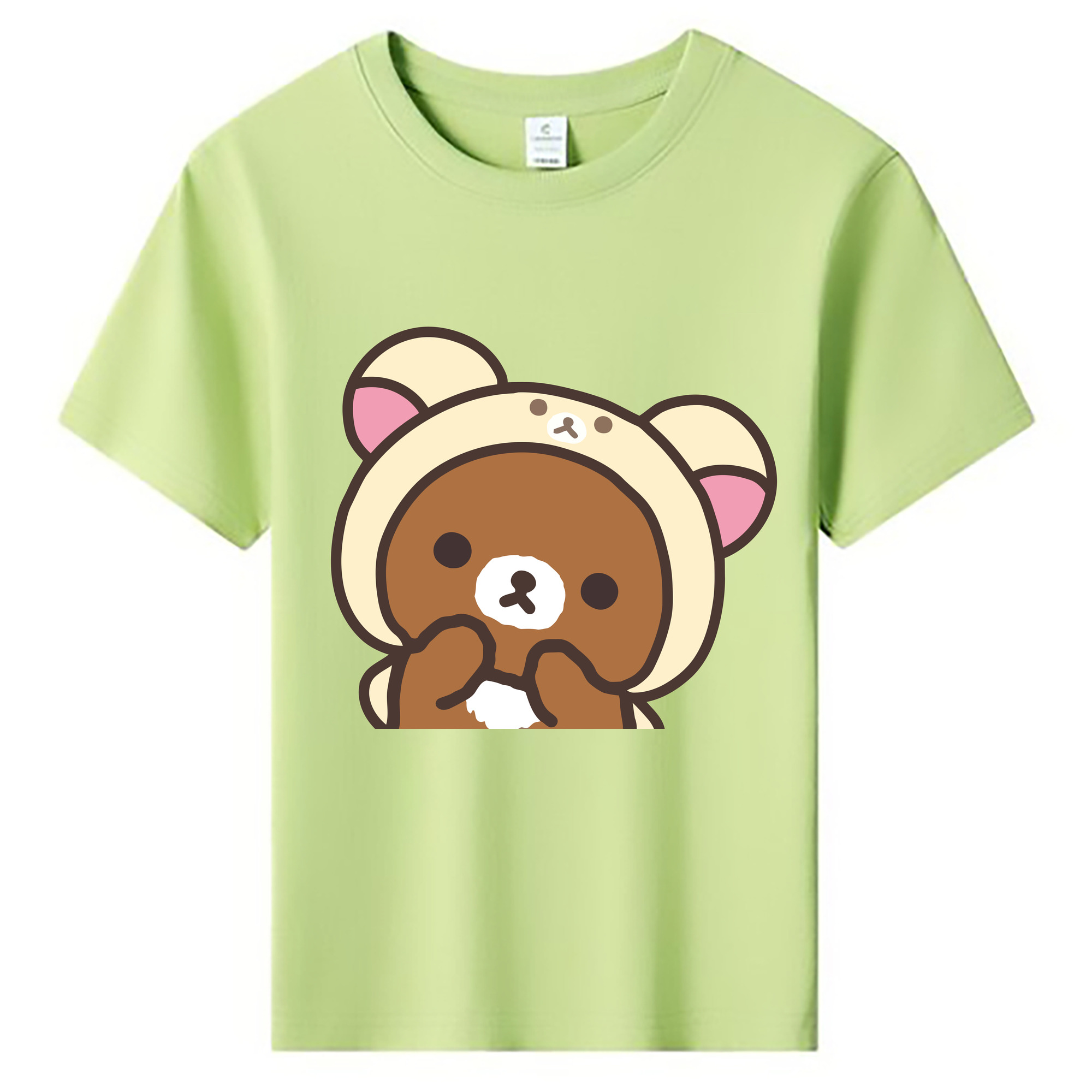（画像用） リラックマ リラックマ キイロイトリ Rilakkuma Korilakkuma Kiiroitori 綿100％キッズTシャツ（フロントプリント）